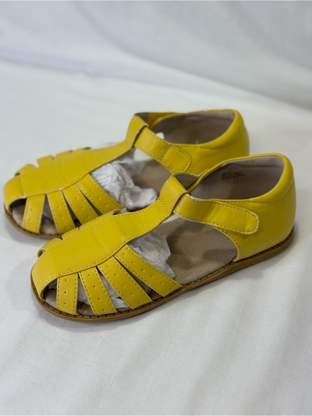 Livie & Luca Yellow Closed Toe & Heel Fisherman Sandals SZ 2 $86